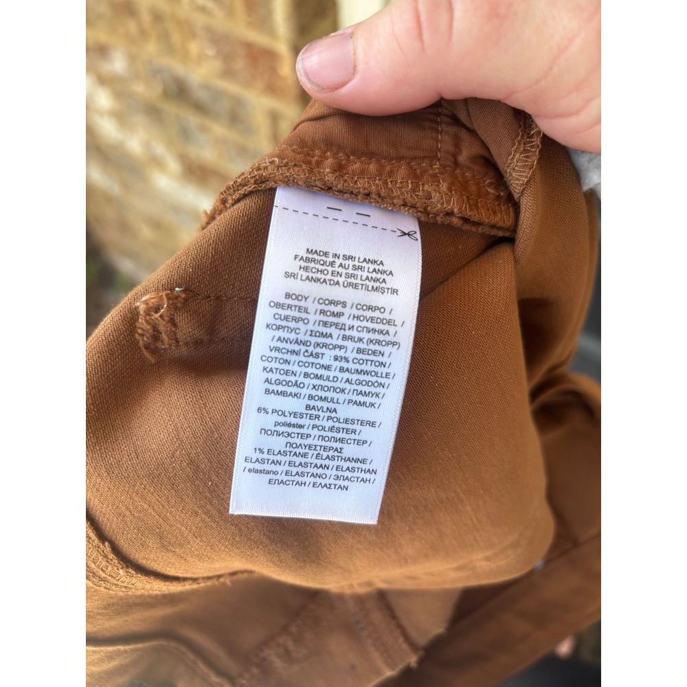 Black Label Lauren Ralph Lauren Coated Skinny Jeans Women's 6 Brown Pants - Picture 9 of 14